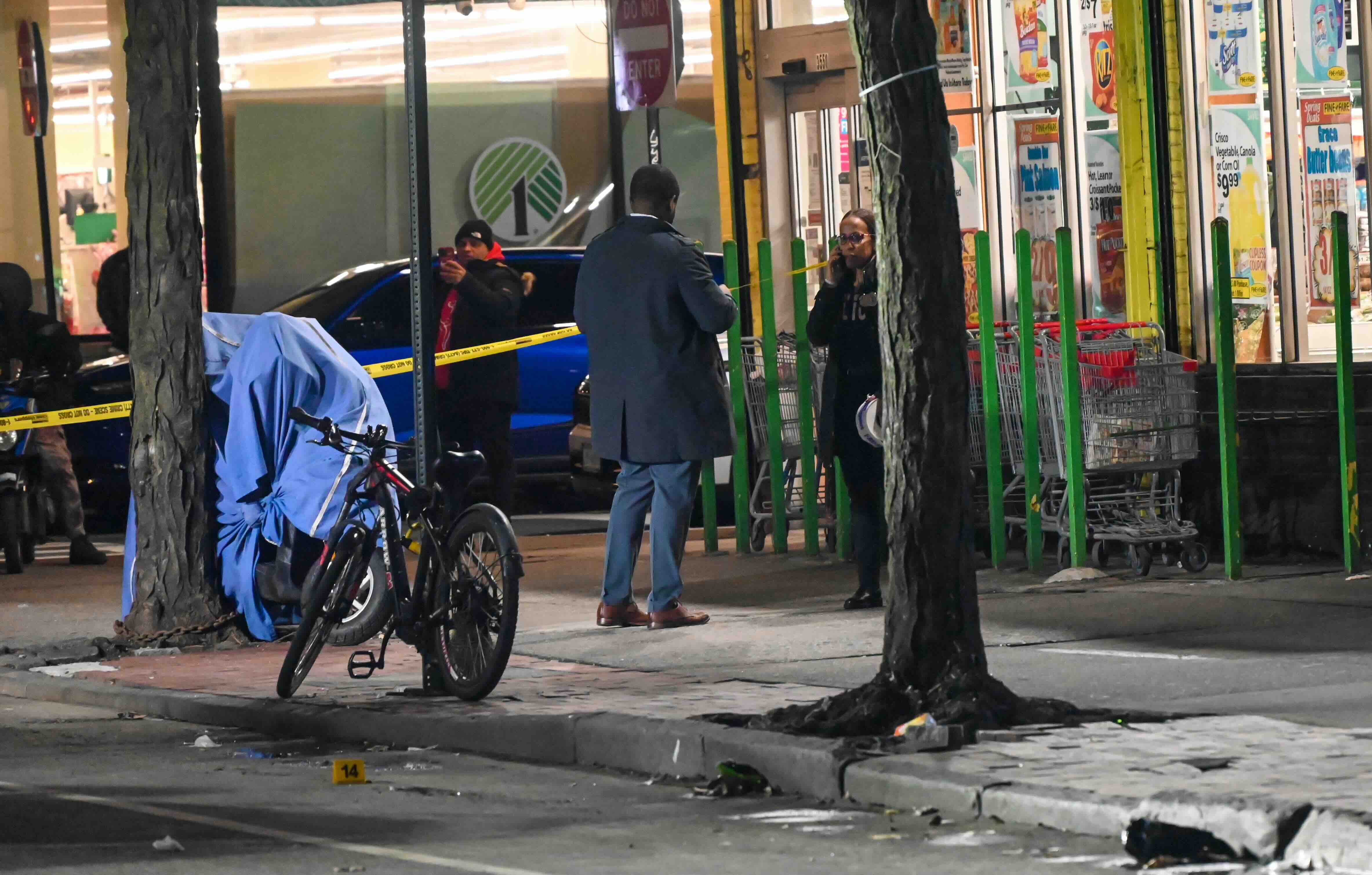 Police are investigating after six people were shot in two shootings just blocks away from each other in the Williamsbridge section of the Bronx on Monday.