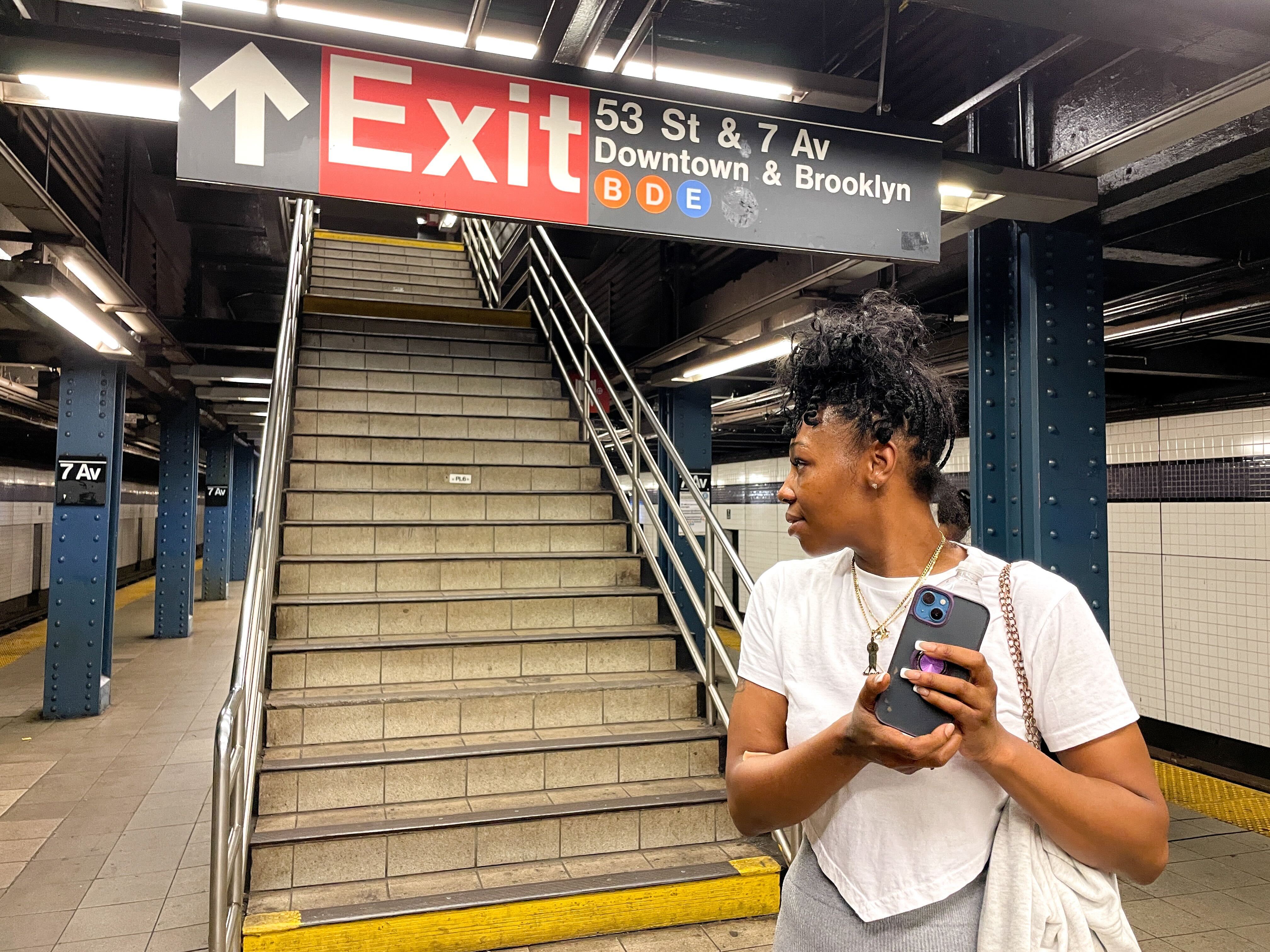 The cousin of Malaysia Goodson, who died falling down the subway stairs in 2019.