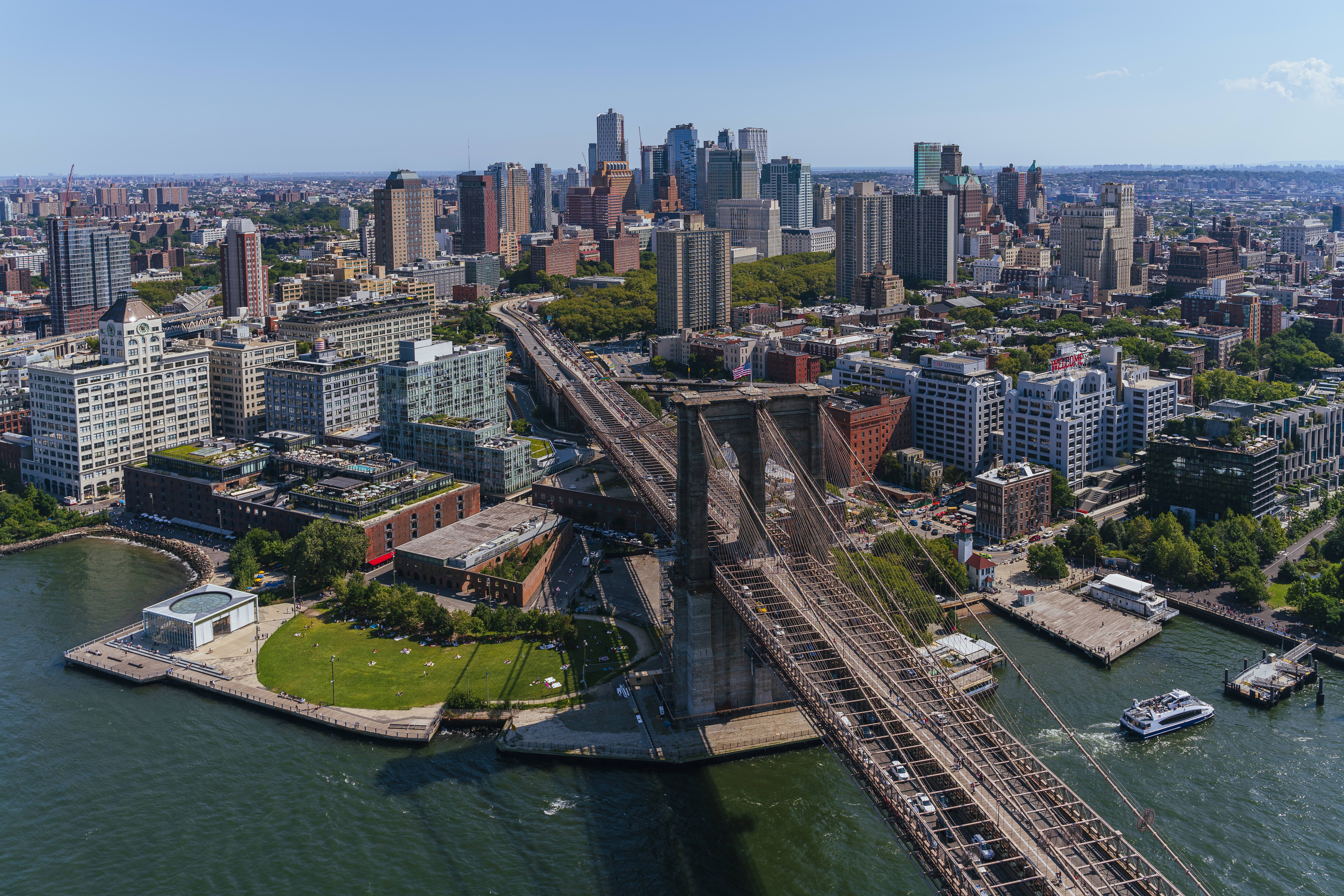 An aerial view of Brooklyn