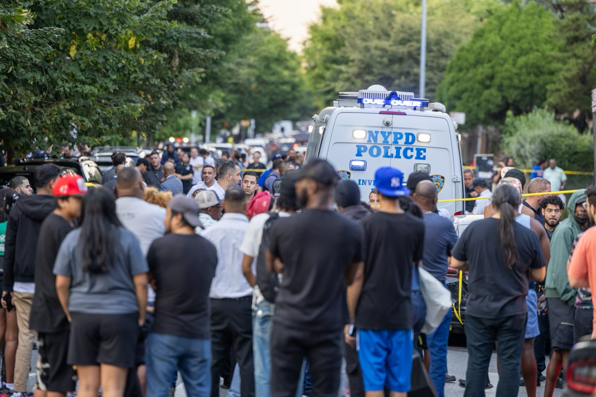 The scene near the police shooting at 485 East 21st St. in Flatbush on Sept. 13, 2024.