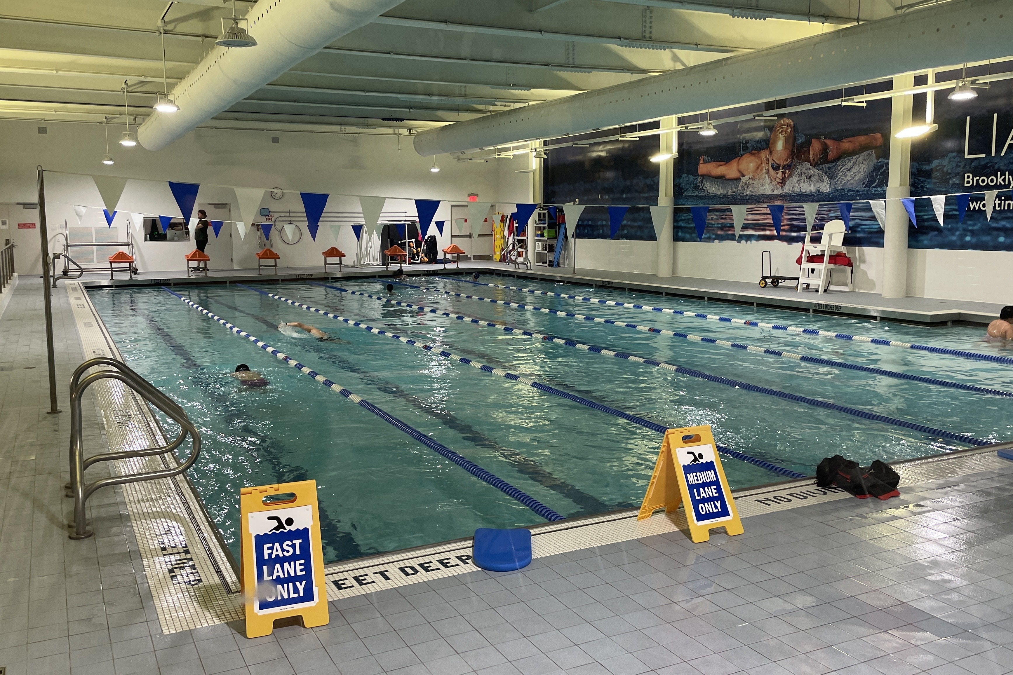 An indoor pool