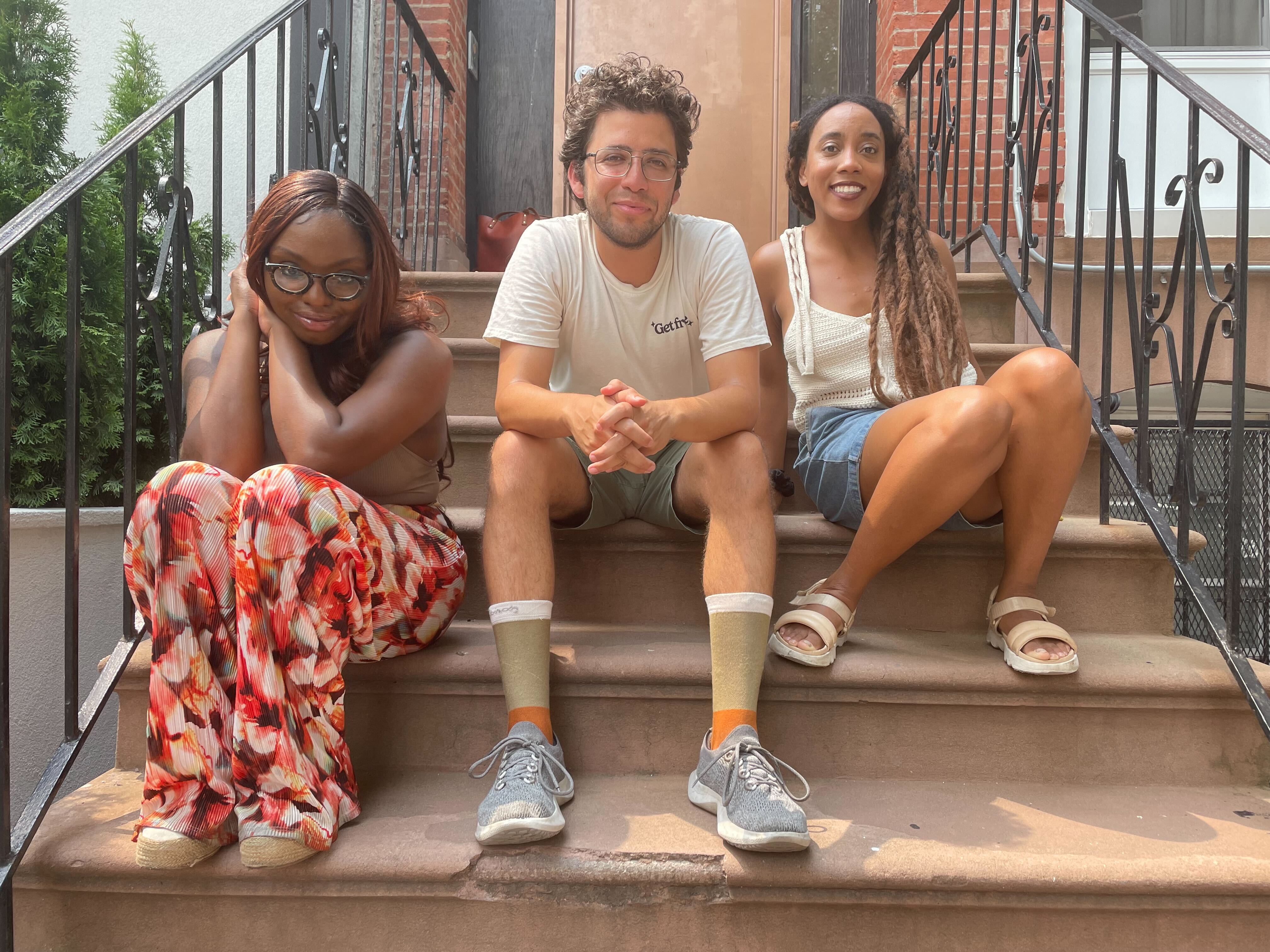 From left, Ivy Nicole, Anthony Torres and Nicole Carty, young activists looking to move the needle in the reparations debate in New York.