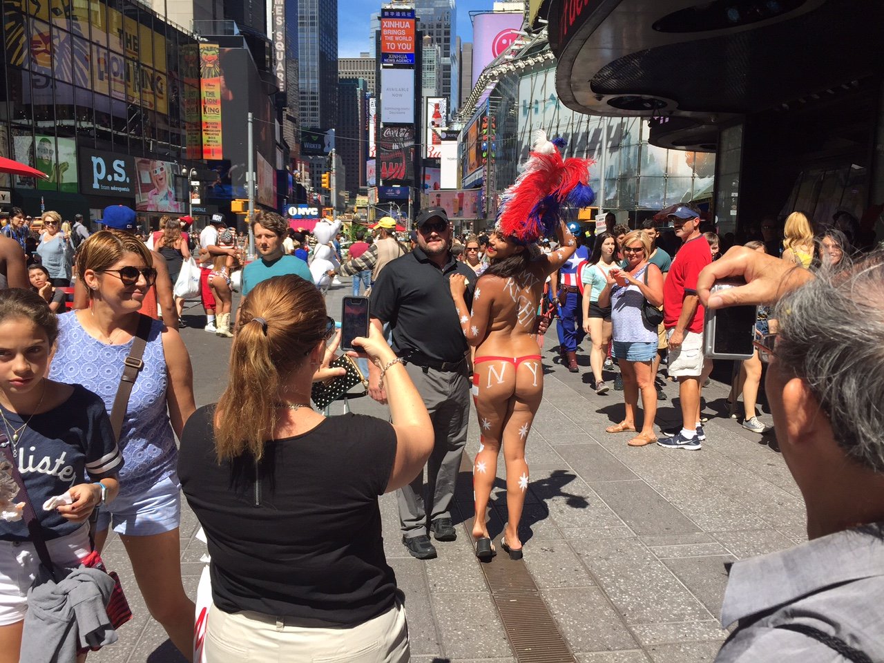 Topless Painted Women Get Times Square Welcome From Tourists, NY State  Police - Gothamist