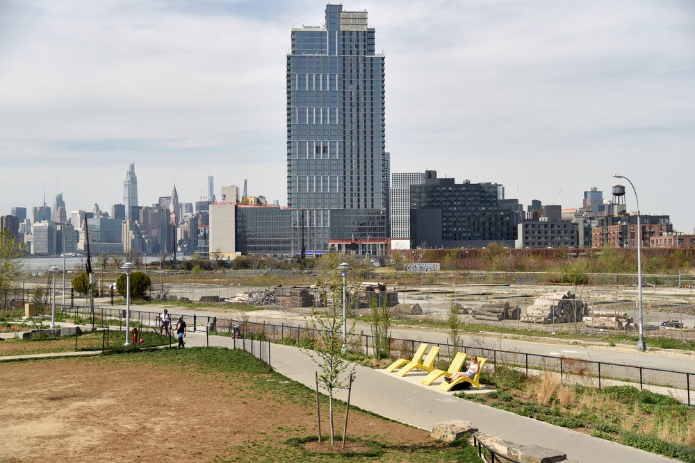 The newest section of Bushwick Inlet Park, which opened in 2022, is next to the former site of the Bayside Fuel Oil Depot.