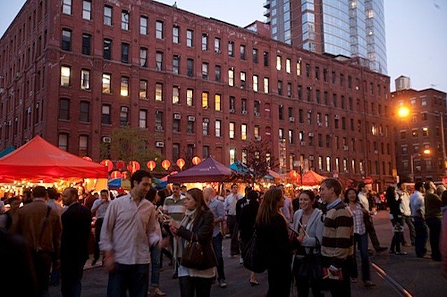 The Night Market in DUMBO (Todd Leong's Flickr)Luckyrice Festival: Last year's inaugural Luckyrice festival was a surprise blast; the multi-day celebration of Asian food and culinary culture brought together some of the most talented chefs in town (David Chang, Anita Lo, Pichet Ong) for events like dumpling-making workshops, discussions on Buddhist ethics and food, and plenty of food and cocktails. It also sold out completely, which is why we're letting you know that tickets go on sale tomorrow (Thursday) for the May festival, which goes down at various venues and lasts a week. Highlights include a collaborative Chinese banquet dinner at Daniel created by Daniel Boulud and Susur Lee, an opening-night Asian-infused cocktail party at the Bowery Hotel, the Night Market under the Manhattan Bridge Arch in DUMBO (that was fun last year), and a Japanese cocktail and sake "soiree" with Iron Chef Masaharu Morimoto. (High rollers may also be interested in the pre-party Omakase dinner hosted by Morimoto, for $250.) Once again, proceeds from the festival will benefit City Harvest; all the details here.