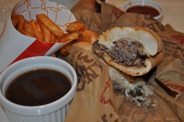 Christopher Robbins/GothamistUltimate Angus Gravy DipperWe knew the Ultimate Angus Gravy Dipper was still in its experimental phases when an Arby's VP told us that the gravy in question "contains small bits of particulate, which consumers love." Yes, who doesn't love to dip a dressed-up Philly cheese steak in gelatin-based, particulate-flecked gravy? Just like Mom used to make!
