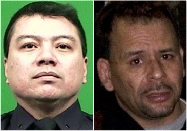 Left: Officer Alain Schaberger; Right: George Villanueva