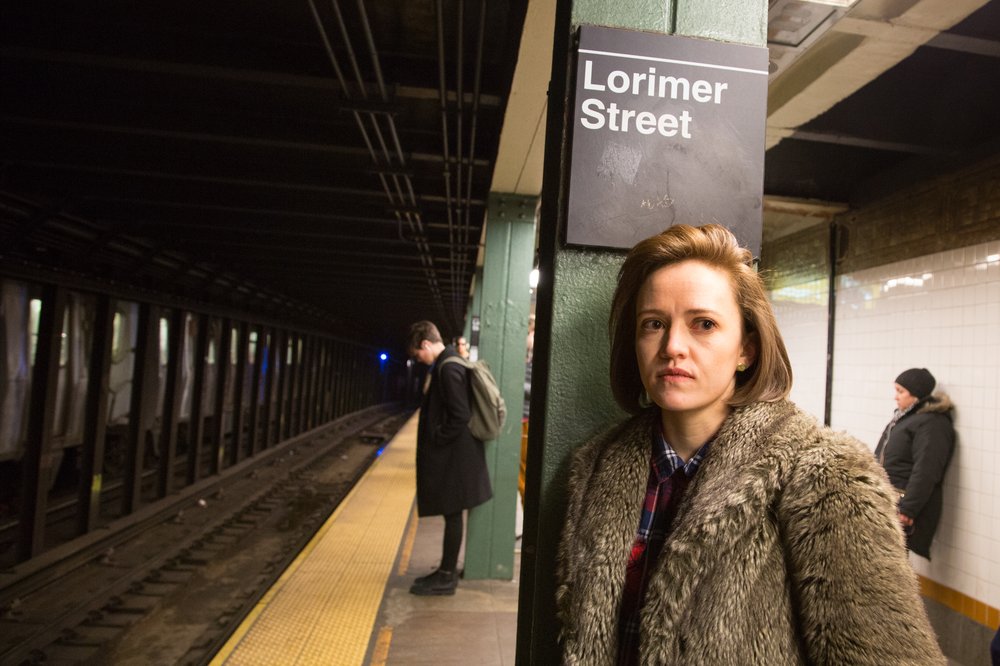Commuters along the L line on February 6, 2019<br>