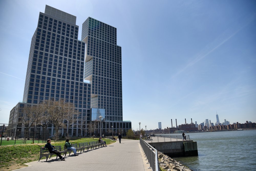 The Greenpoint Landing Promenade and the Newtown Barge Playground are located at the mouth of the Newtown Creek, a federal Superfund site.