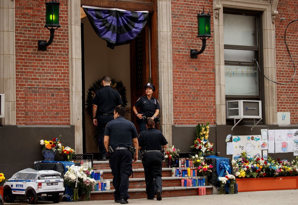 03a36047cgettyimages-809806258-jpg.jpeg Outside the 46th Precinct on July 6, 2017 (Getty Images)