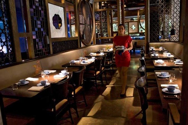 One of the interior rooms at Hakkasan in Hell's Kitchen.