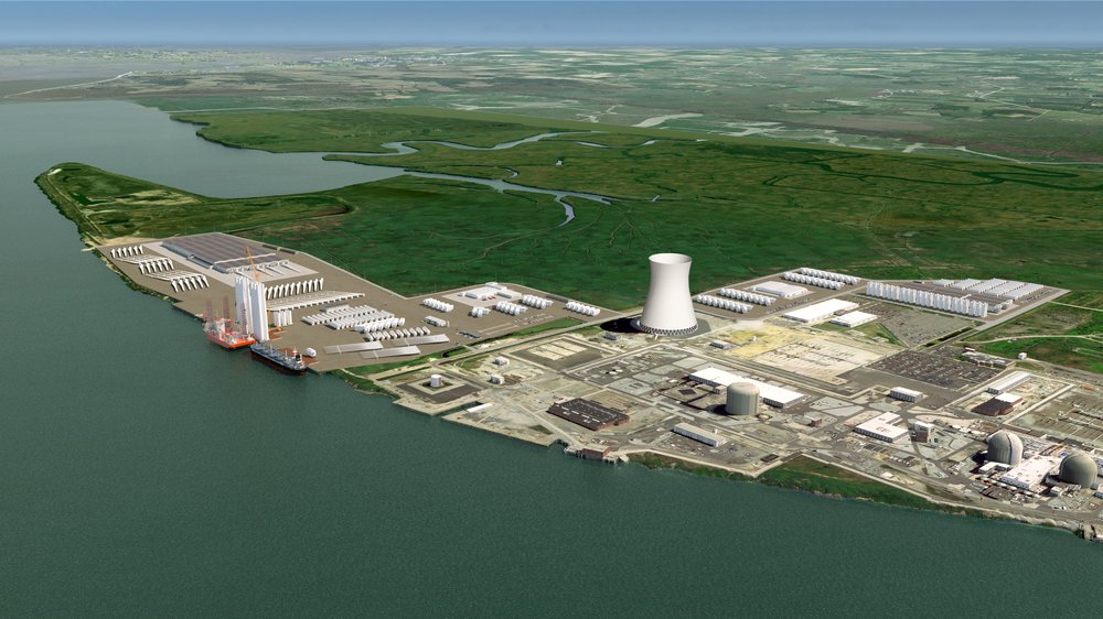 A rendering of the New Jersey Wind Port, which is being built next to the Hope Creek Nuclear Generating Station in Lower Alloways Creek Township, New Jersey.