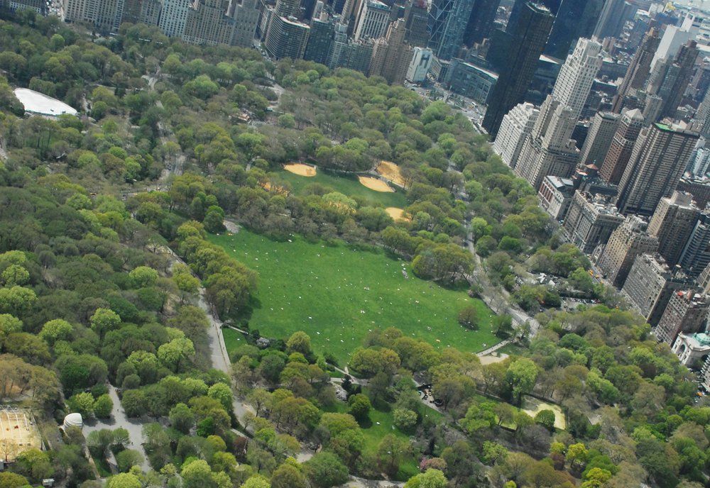 Aerial view, present day