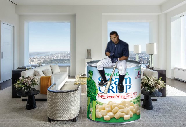 ARTIST RENDERING OF A-ROD SITTIN' ON A CAN, WHY ARE YOU LOOKING AT ME LIKE THAT