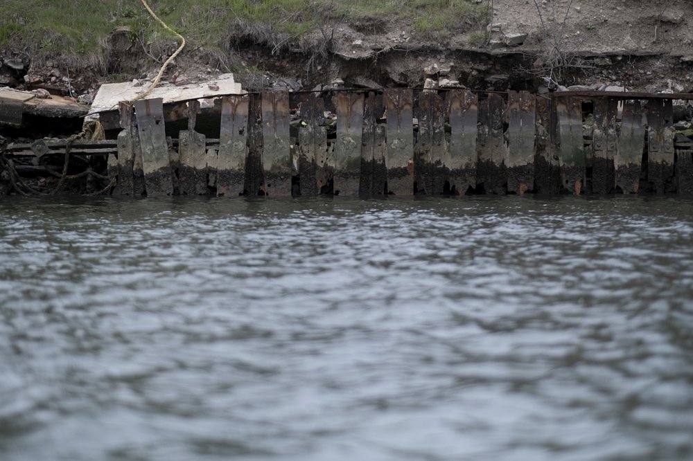 A corroding wall.