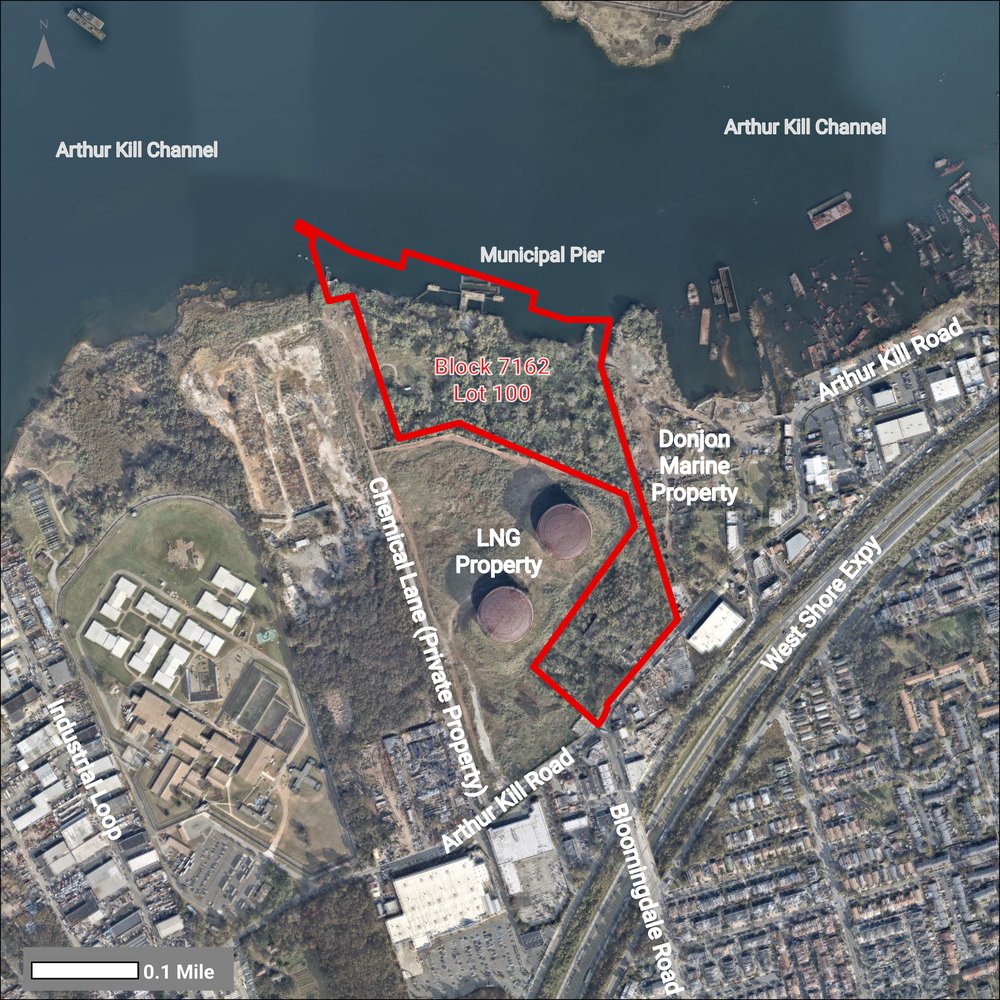 A map of the Rossville Municipal Site boundaries from the NYCEDC’s Request For Proposals.