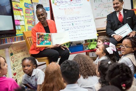 First Lady Chirlane McCray and Schools Chancellor Richard A. Carranza on Thursday.