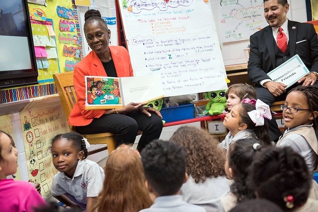 First Lady Chirlane McCray and Schools Chancellor Richard A. Carranza on Thursday.