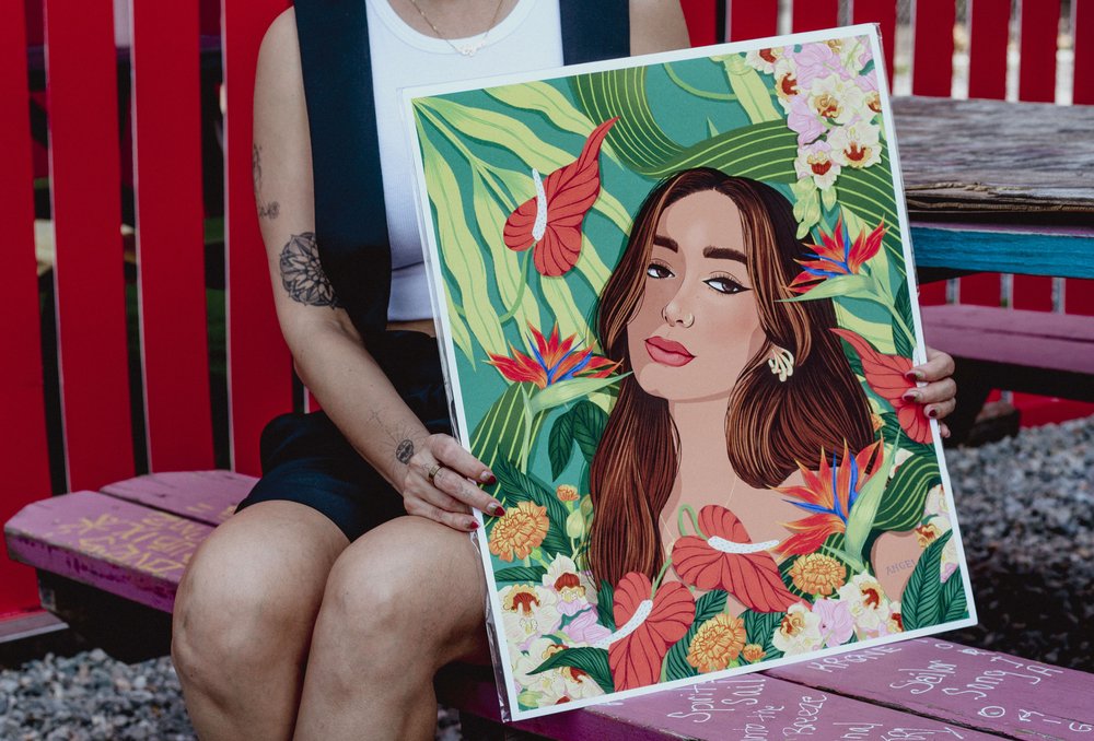 Illustrated portrait of Genesis Reynoso