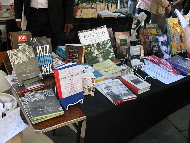 082112bookfest.jpg Brooklyn's Borough Hall gets a literary transformation at the annual Brooklyn Book Festival, which unites authors, vendors and bibliophiles for a day-long celebration of literature. This year's author lineup gives us luminaries such as Joyce Carol Oates, Colson Whitehead, Mary Higgins Clark and many, many others. Expect lots of readings, talkbacks and signings by the authors and loads of vendors to help you stock up on reading material for the winter. In the week leading up to the BBF, venues around the city will host Bookends, literary-themed events to set the stage for the big event on the 23rd. Sunday, September 23rd, 10 a.m. to 6 p.m. // Brooklyn Borough Hall and Plaza // Free