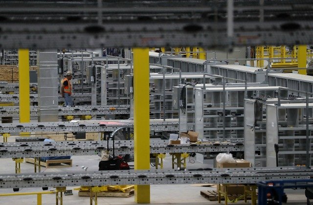An Amazon fulfillment center in Sacramento