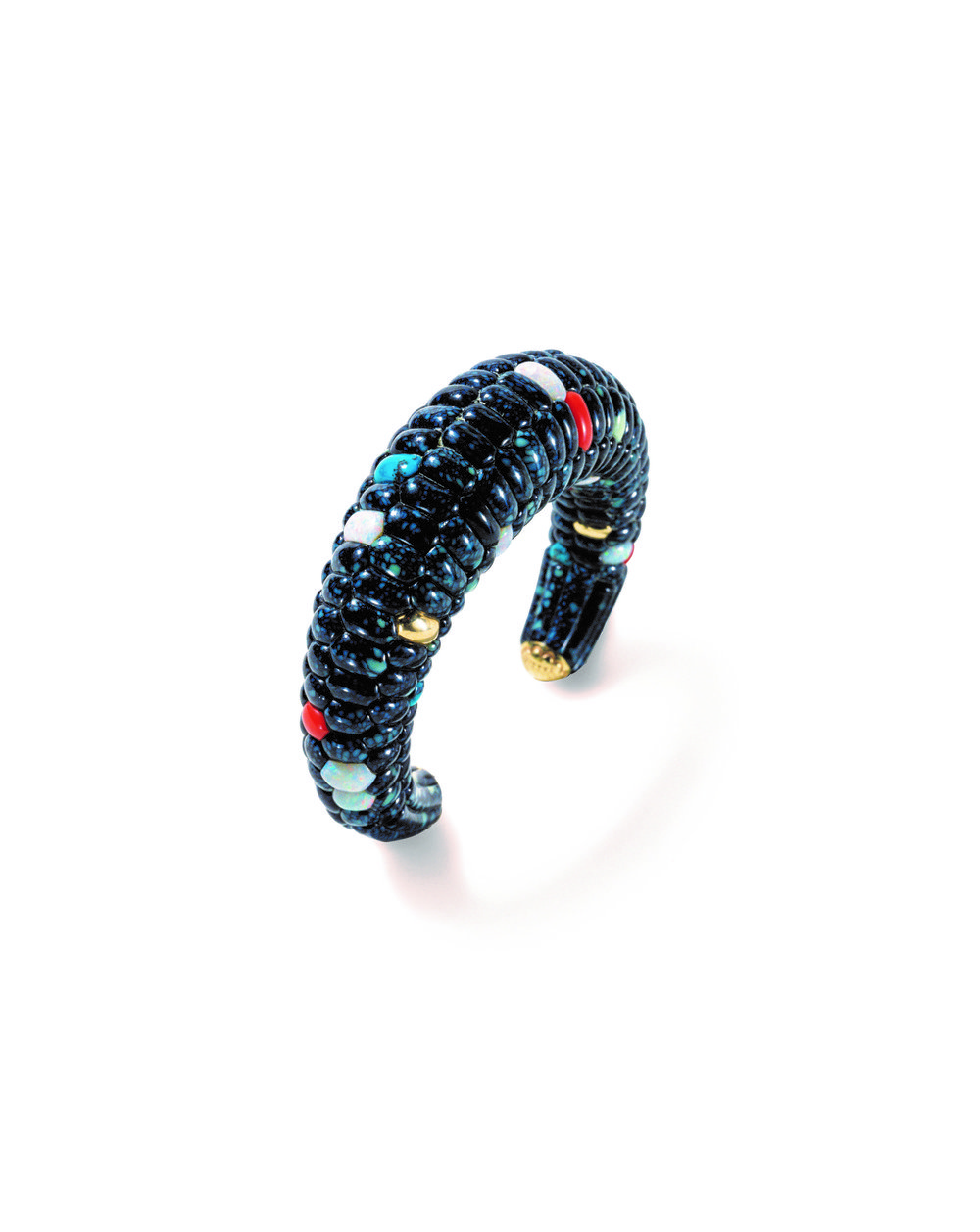 0b8f33688.jpeg Blue corn bracelet by Lee Yazzie<br/>