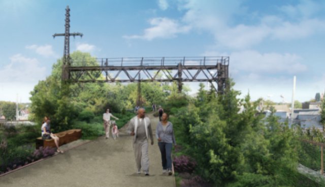 A rendering of the QueensWay / The Trust for Public Land