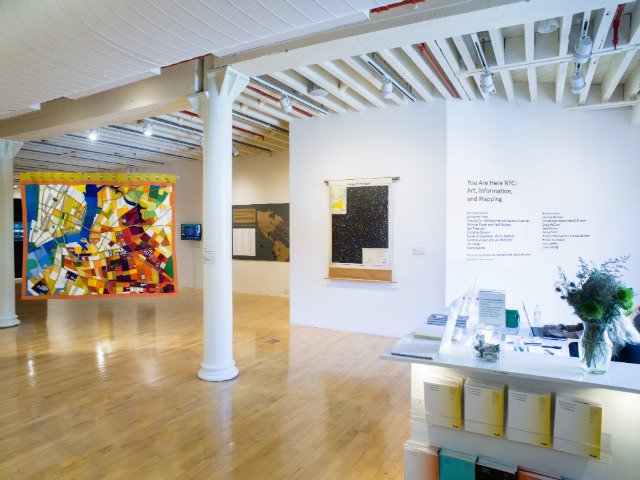 101717here12.jpg Pratt Manhattan GalleryInstallation view, "You Are Here NYC: Art, Information, and Mapping"