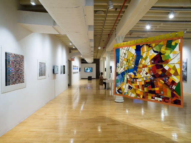 101717here14.jpg Pratt Manhattan GalleryInstallation view, "You Are Here NYC: Art, Information, and Mapping"