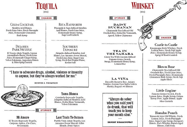 111909deathmenu2.jpg A page from Death & Co.'s cocktail menu.