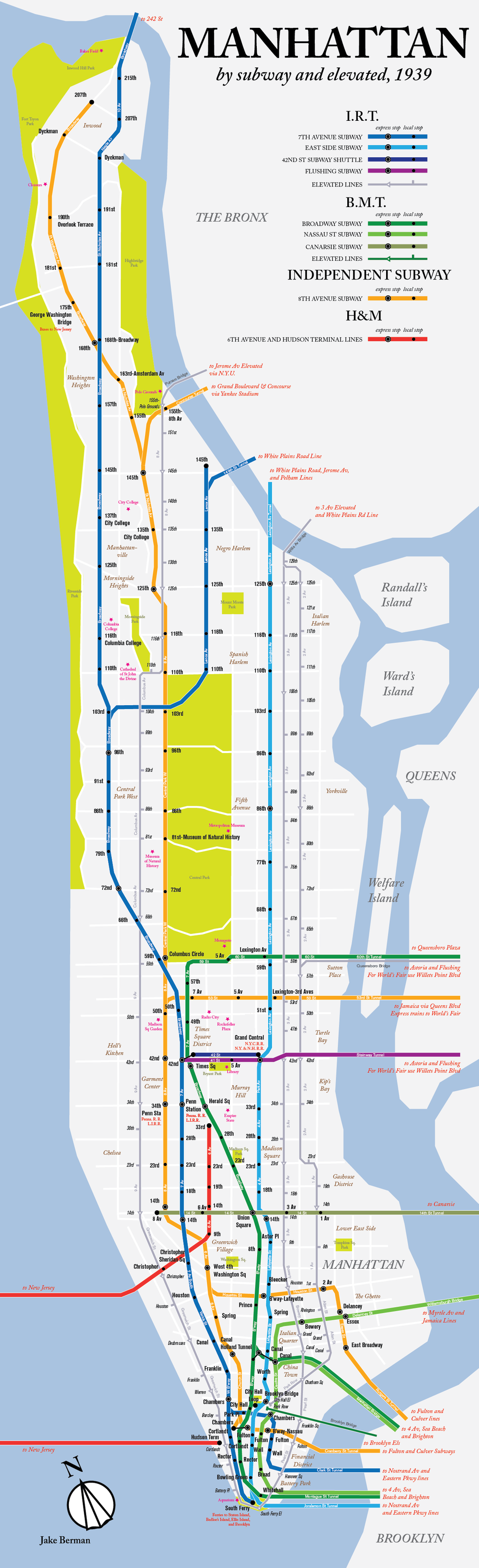11f98e724manhattan-1939-png.png Here's "the Manhattan subway and elevated system at its largest extent in 1939. Elevated lines on 2nd, 3rd, and 9th, plus the subways on Lex, Broadway, 7th and 8th," Berman says.<br>