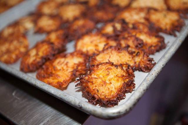 120114DecGuide13.jpg A truly miraculous use of potatoes due to their extra-crisp exterior and satisfying heft, latkes are definitely overlooked in the pantheon of deep-fried starches. So grease-guzzlers rejoice for the Sixth Annual Latke Festival, which will be bringing together some of NYC's finest food purveyors, including the likes of Veselka, Toloache and Dough, to show you how this incredible, edible Hanukkah favorite can be so much more than your typical applesauce/sour cream combination. Think yucca & sweet potato latkes, confited meats and lots of other gourmet trimmings. Sorry, Ore-Ida, but these fried (never frozen) taters are truly something divine. (Sandra Song)Monday, December 15th, 6:30 p.m. // Metropolitan Pavilion (125 W 18th St., Manhattan) // Tickets $60-100
