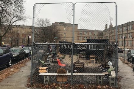 The Lot Radio, pictured on a rainy morning. Soon you'll be able to sip wine in this garden again.