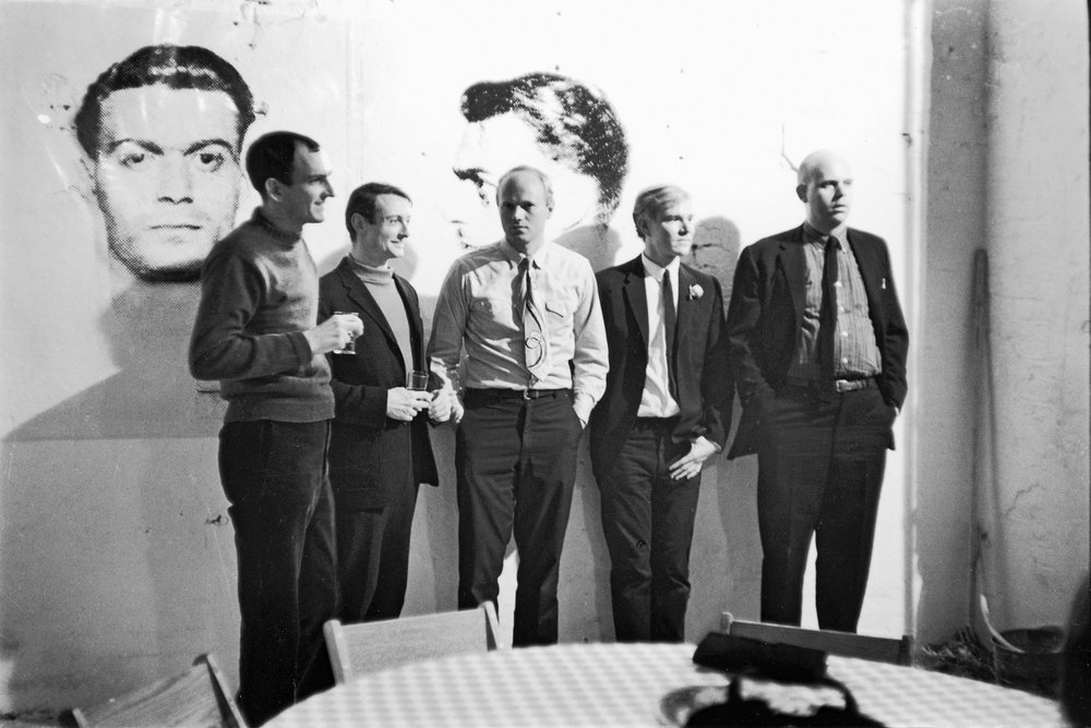 1242fd574fredwmcdarrah_p105-jpg.jpeg Pop artists Tom Wesselmann, Roy Lichtenstein, James Rosenquist, Andy Warhol, and Claes Oldenburg at Warhol’s Factory, 231 East Forty‐Seventh Street (its first location, until 1967), April 21, 1964<br/>