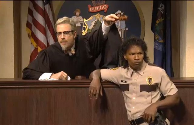 For some reason, "Maine Justice" seems more like Louisiana justice in this funny sketch. As Moyniham's character asks, “Hey, what the hell is going on here?”