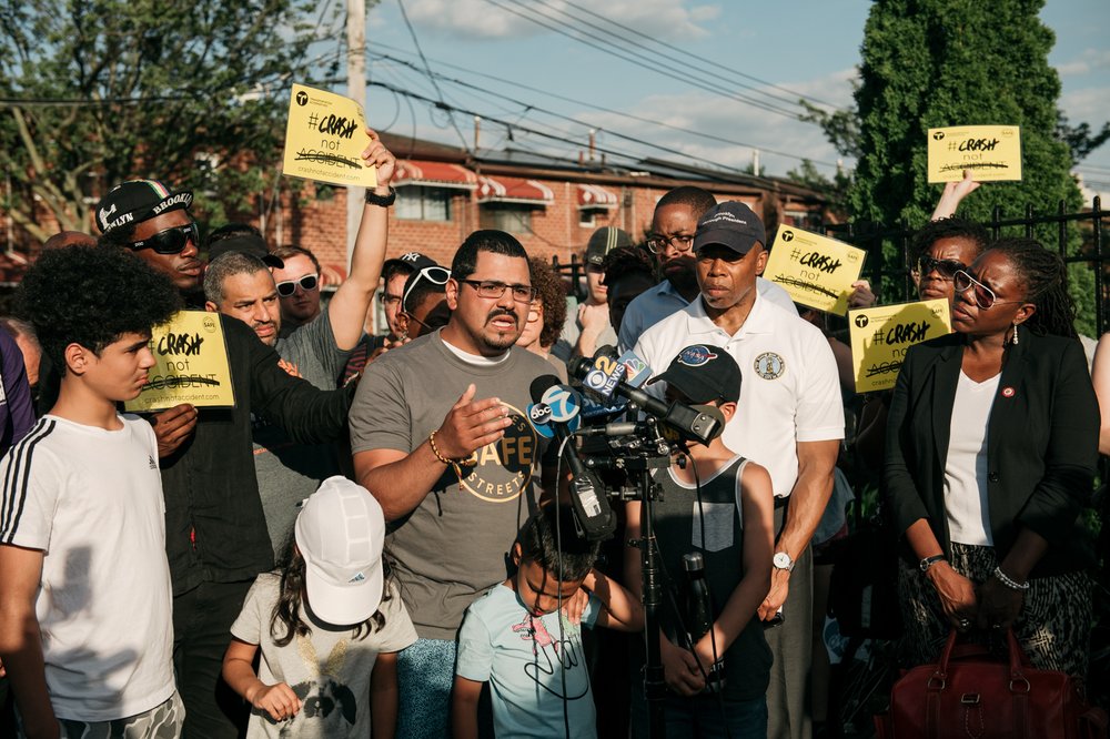 168bbb80d20190702ernestaskewvigil-4-jpg.jpeg John Santiago addresses reporters.</br>