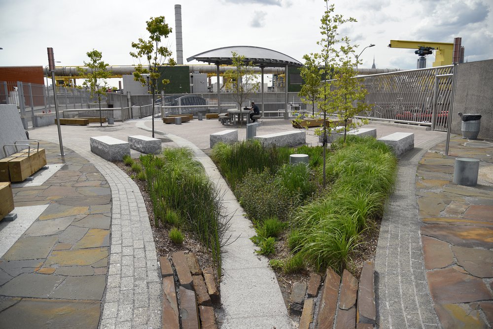 16_Kensinger_Newtown_Creek_Nature_Walk_DSC_1818.jpg A second bioswale leads visitors through newly planted wetlands and to the edge of Whale Creek. May 7th, 2021