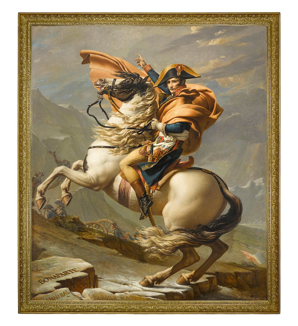 Bonaparte Crossing the alps painting