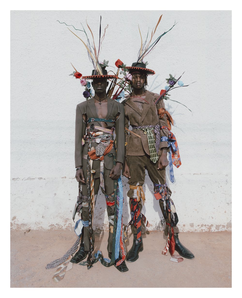 Suit and tie interpreted for Items: Is Fashion? Modern by Kristin-Lee Moolman and IB Kamara. © 2017 Kristin-Lee Moolman & IB Kamara. Image courtesy The Museum of Modern Art, New York