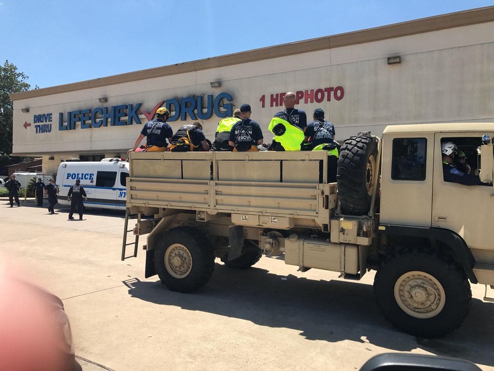 On Wedneday, August 30, New York Task Force 1 (NY-TF1) conducted search and rescue operations in Brazoria County, Texas. (NYPD)
