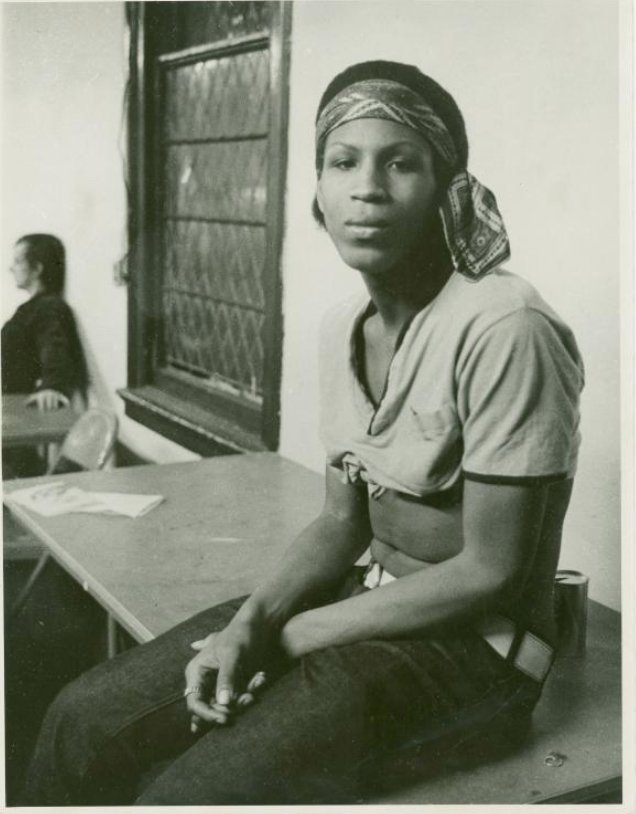 Marsha P. Johnson at Gay Liberation Front meeting