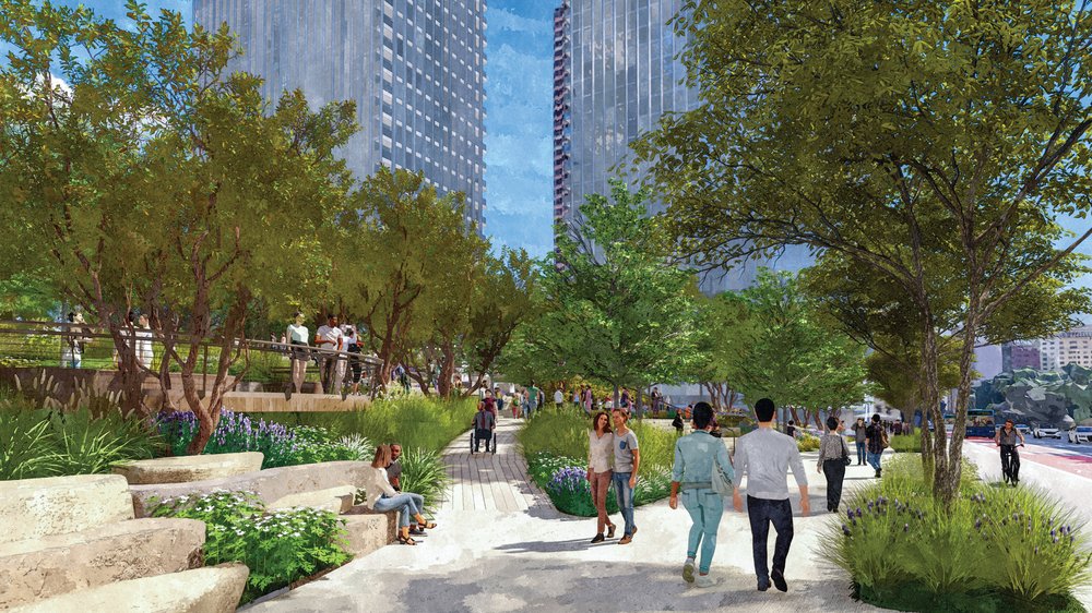 A rendering of the proposal for 1st Avenue.