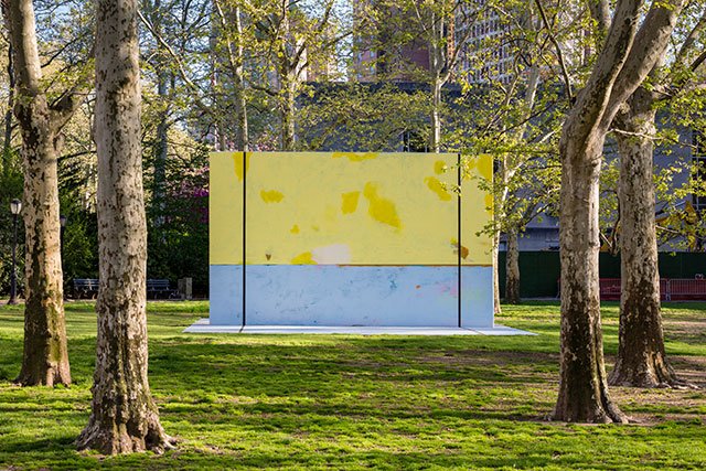 2-Ancart-8268.jpg Harold Ancart, Subliminal Standard at Cadman Plaza Park presented by Public Art Fund, 2019, Photo: Nicholas Knight, Courtesy Public Art Fund, NY