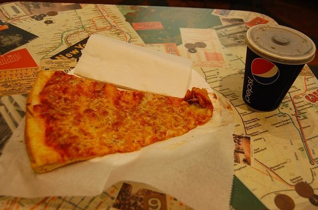 201105_lq2_twoboots.jpg (siansparkles' flickr)Two Boots: Not everyone loves the cornmeal slices they serve at this New York chain but we do—it helps that we grew up on the stuff. For a quick slice on the go, we still turn to the Boots first and the local chain's Grand Central location offers the easy comfort of having the same fare as its siblings. As for what to order? If you haven't had a slice from them before, try the plain first before expanding into the restaurant's amusingly named varieties. But if you want to explore, we're always partial to the Night Tripper and the Earth Mother (and we still mourn the loss of the Red).Lower Dining Concourse, 212-557-7992