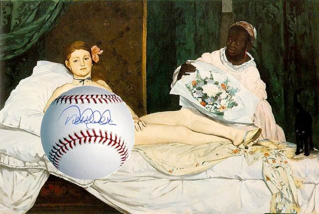 Olympia totally looks autographed-Derek Jeter-baseball-worthy