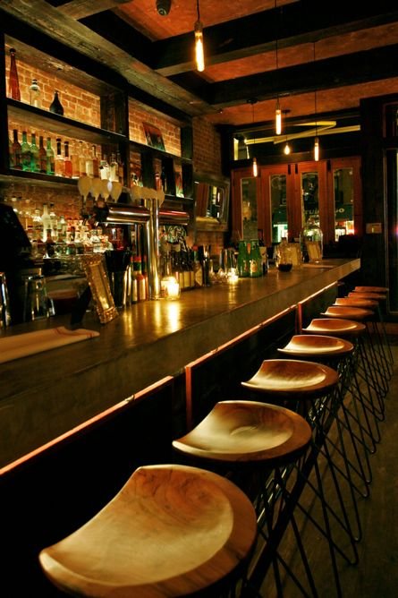 The bar. 