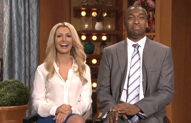 2012_09_snljlg_kellymichael.jpg The cold open with Kelly Ripa and Michael Strahan includes a brooding appearance by RPatz.