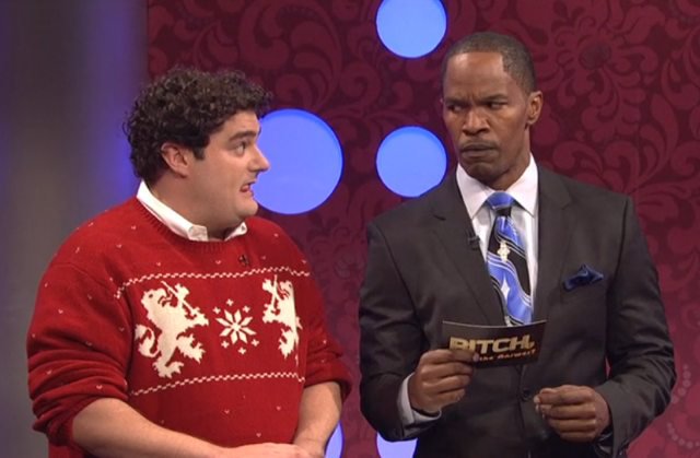 Jamie Foxx says the word "Bitch" a lot in this sketch.