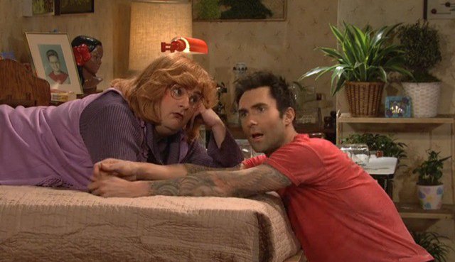 Janet returns to seduce Levine on her Danny Glover bed.
