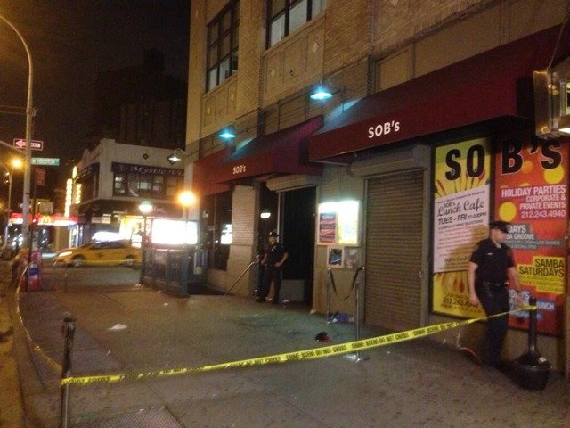 Photograph outside SOB's by Steve Sandberg